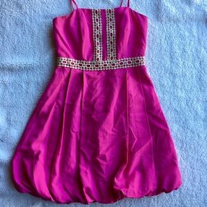 Tommy Hilfiger pink dress with gold detail sz 4
